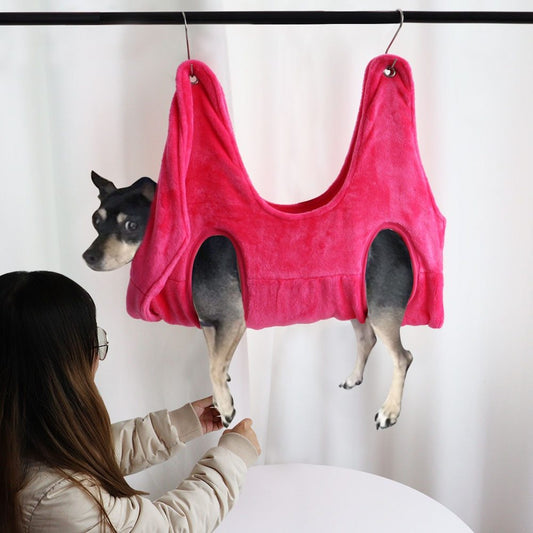 Stress-Free Pet Nail Trimming Hammock – Safe & Easy Grooming.√√