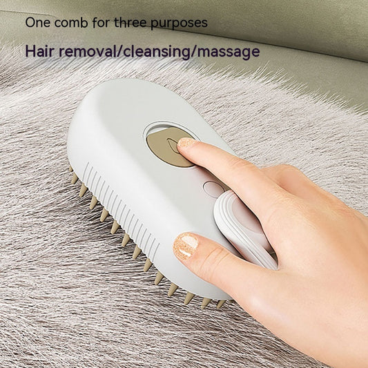 🐶✨ 3-in-1 Steamy Pet Brush – Gentle Care for Your Furry Friend ✨🐱.